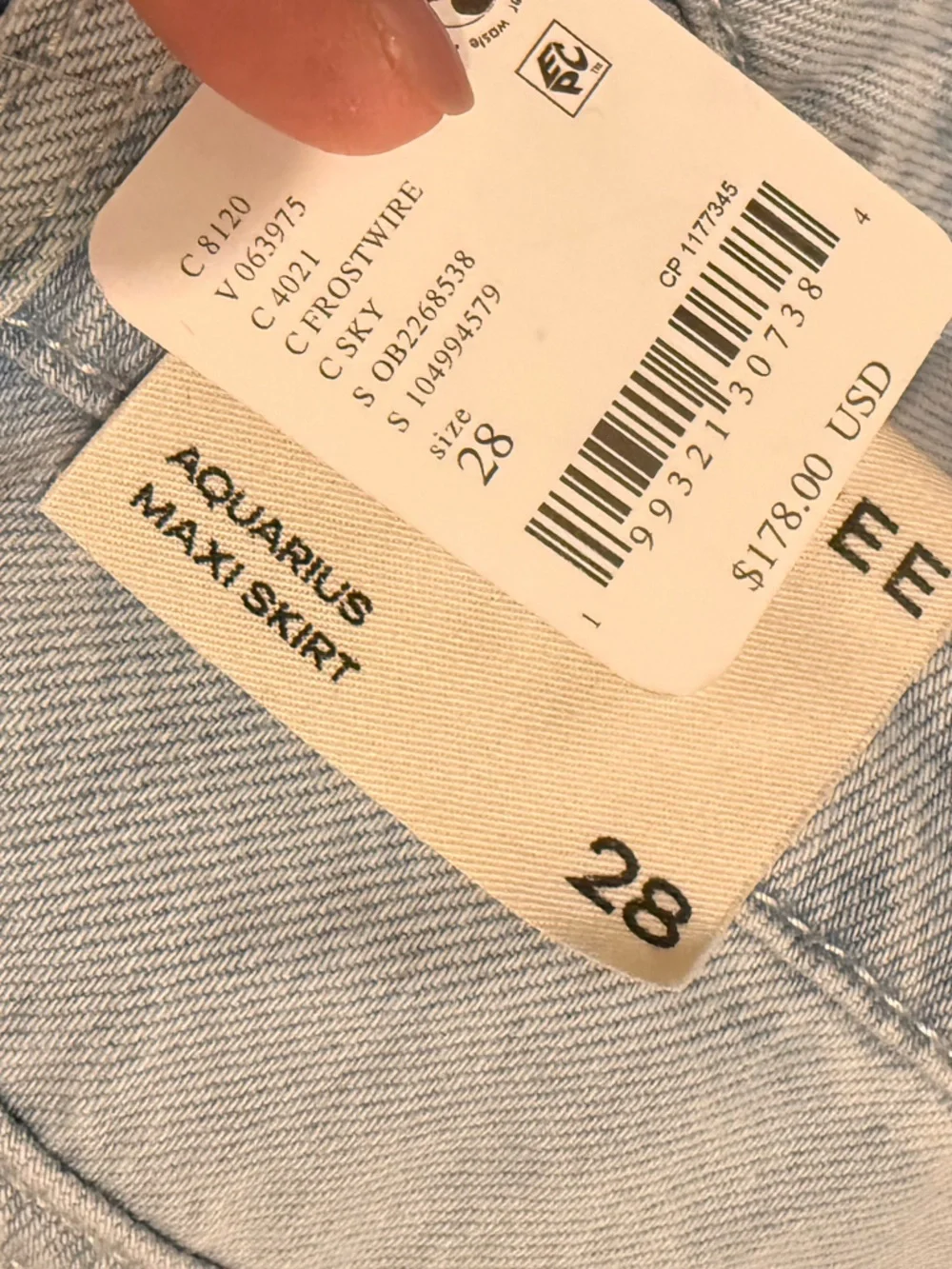 We the Free Aquarius Maxi Skirt NWT frostwire - Picture 2 of 8